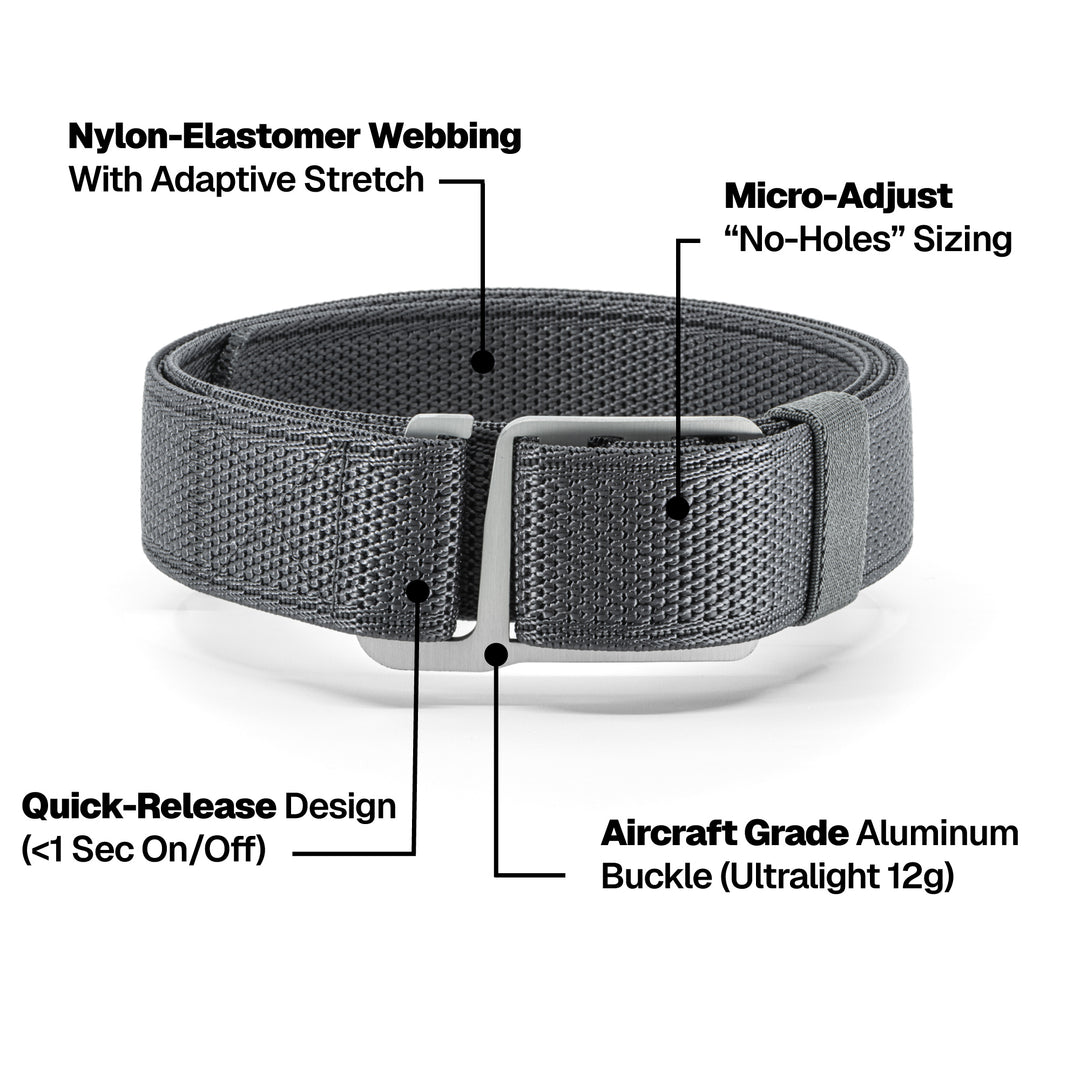 Axis EDC Stretch Belt - Brushed Alloy (Coming Soon)